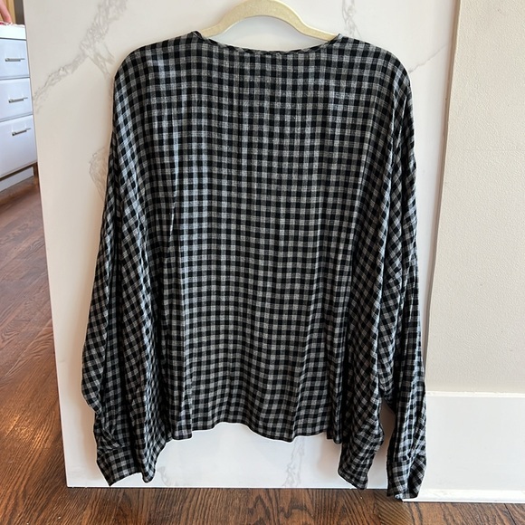 Zara grey and black checkered top - Picture 3 of 10